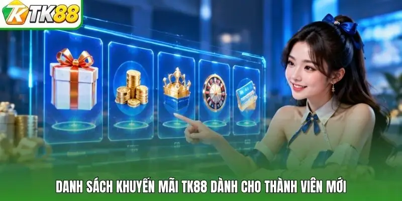 Danh sách khuyến mãi TK88 dành cho thành viên mới