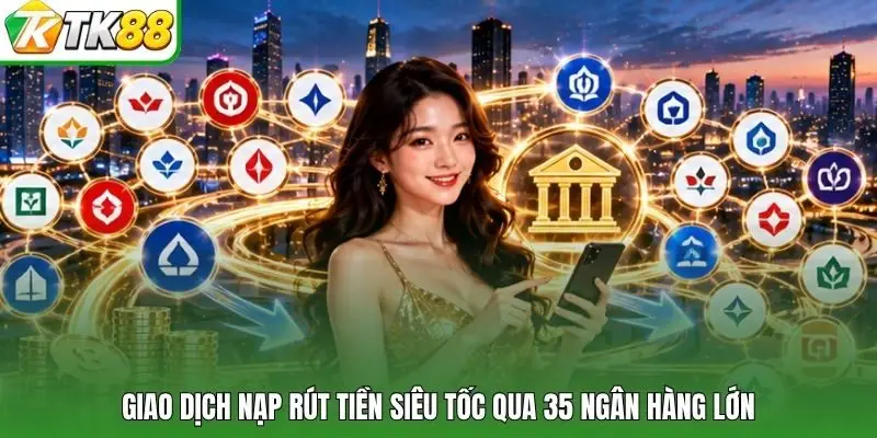 Giao dịch nạp rút tiền siêu tốc qua 35 ngân hàng lớn