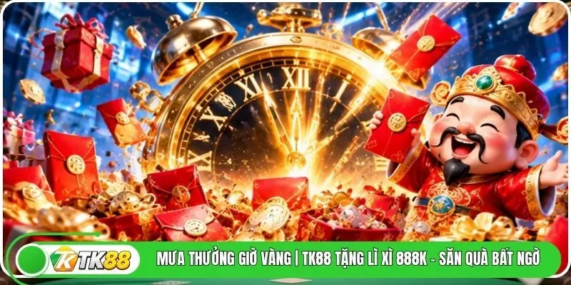 Mưa Thưởng Giờ Vàng | TK88 Tặng Lì Xì 888K - Săn Quà Bất Ngờ